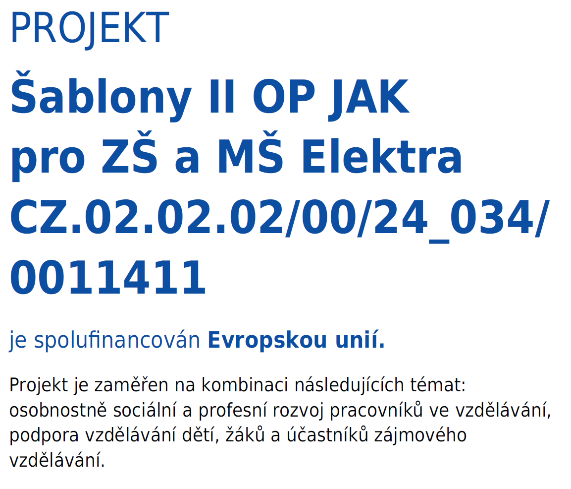 Projekt Sablony II
